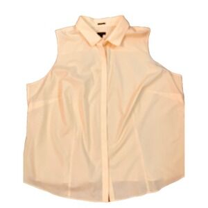 Talbots Shirt Yellow Sz 22pw Sleeveless Blouse